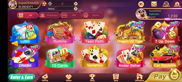 Available Game IN Yono Teen Patti