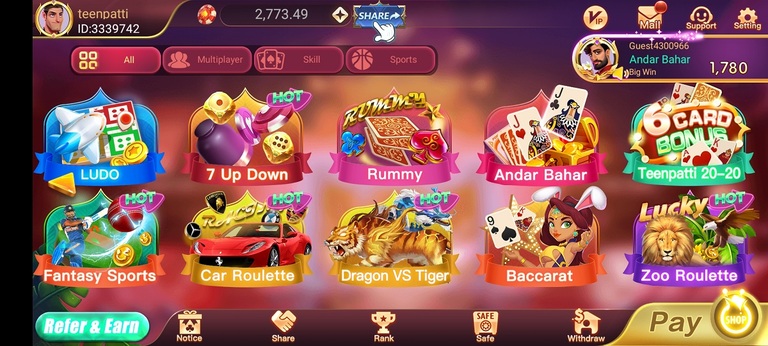 Available Games In Rummy Modern App