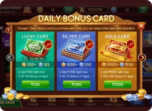 Daily Bonus Card