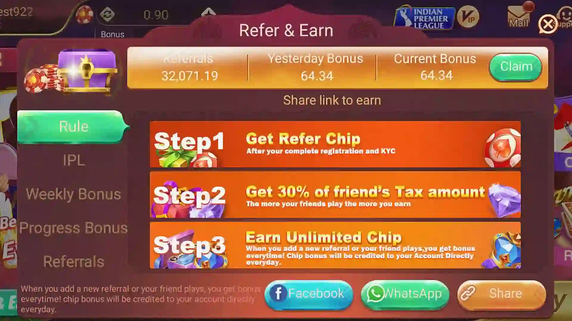 How To Refer & Earn In Rummy Mod APK