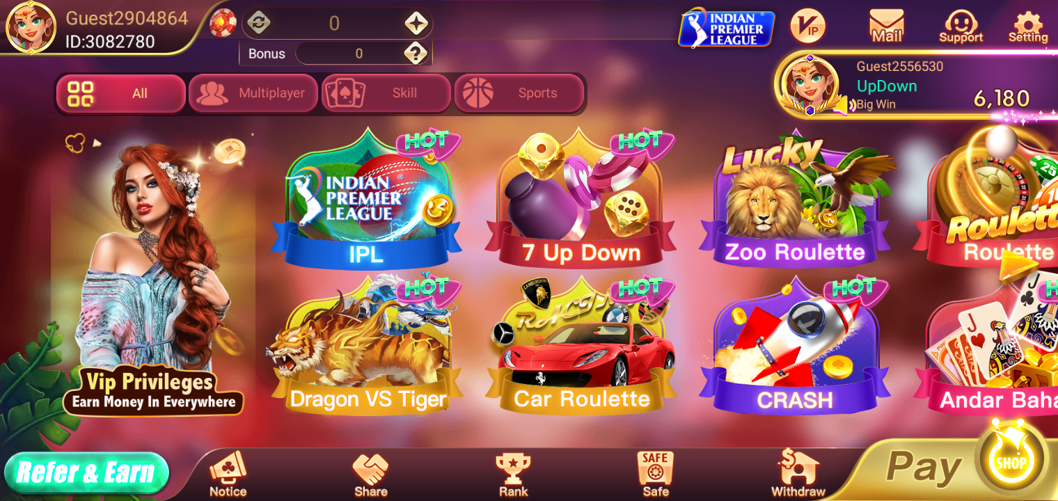 Available Games In Teen Patti Yes App