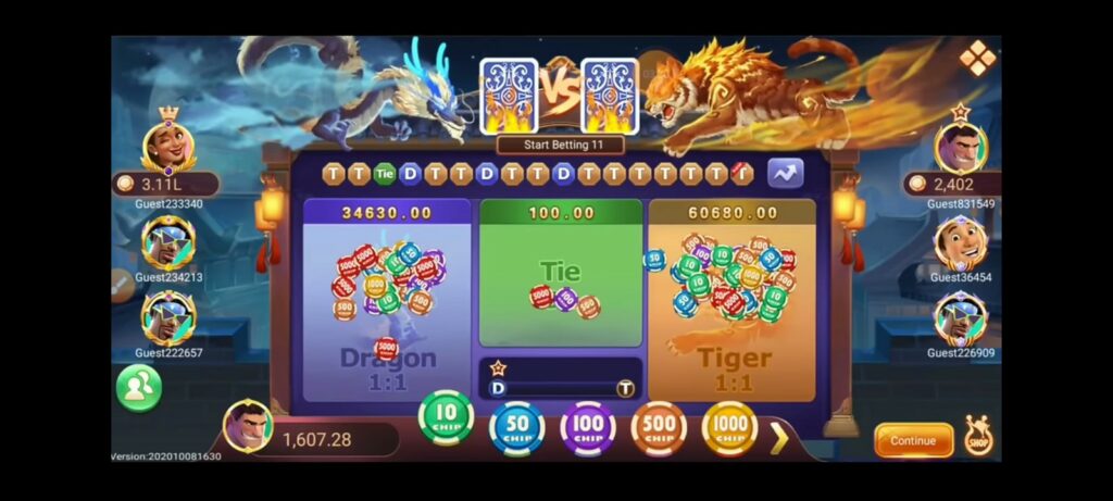 Dragon Tiger Game Play