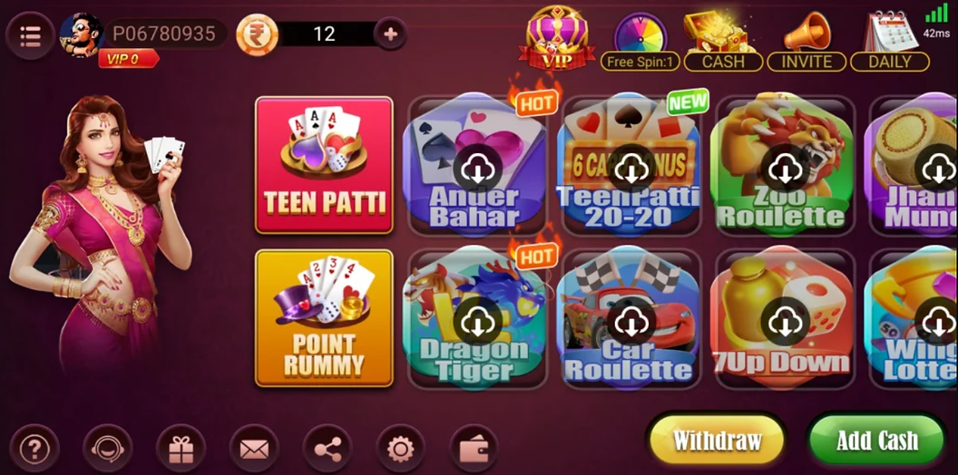 Games Available In Dhani Teen Patti APK