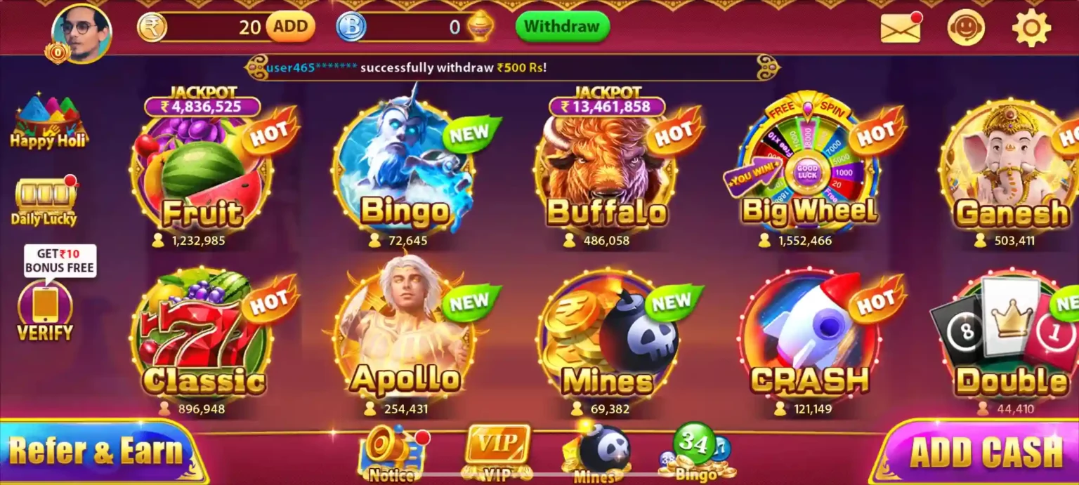 Games Available In Slots Meta APK