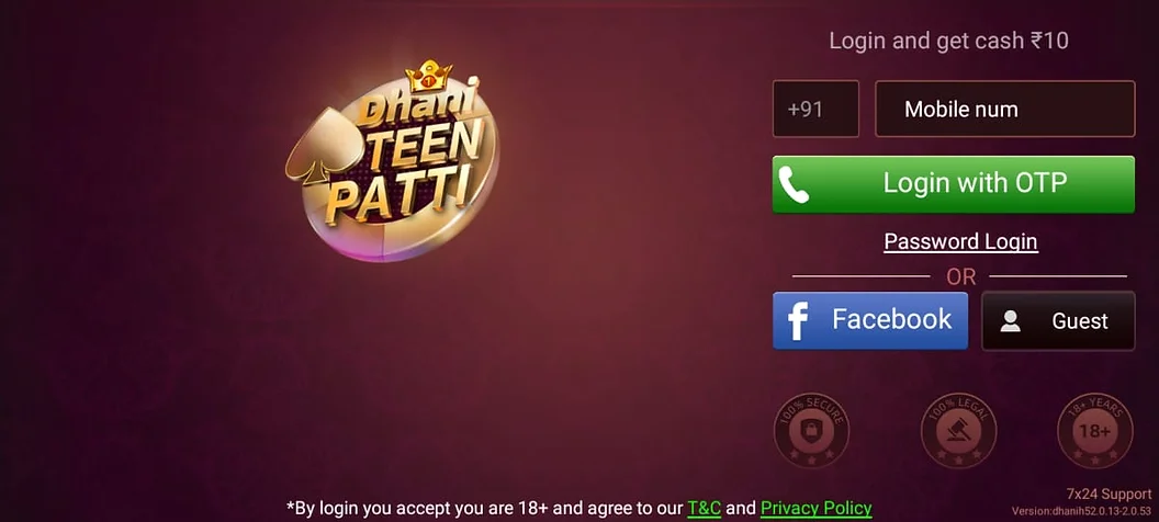 How To Sign Up For Dhani Teen Patti Apk