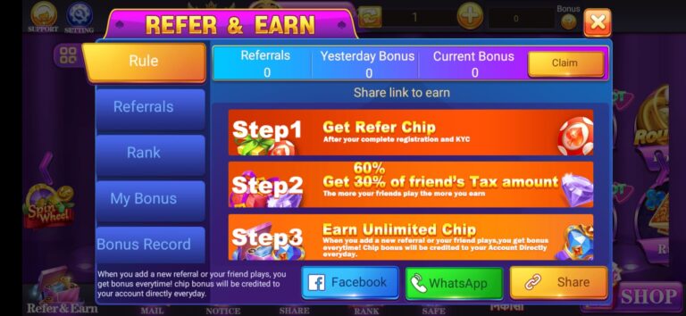 Rummy Grand App Referral Program