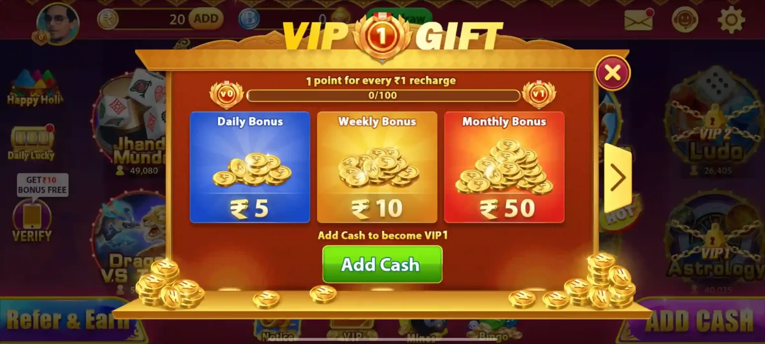 VIP Bonus Program In Slots Meta App