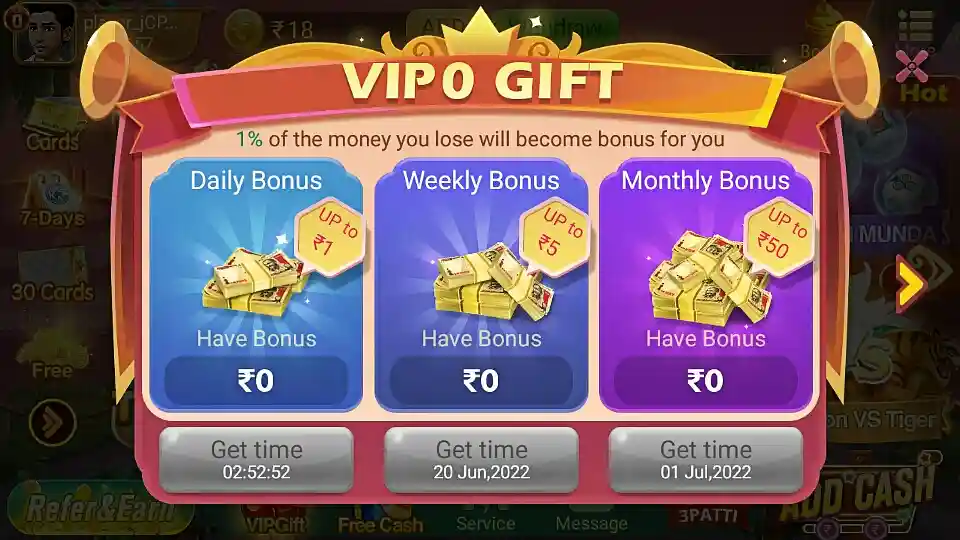 VIP Gift Program In Teen Patti Circle App